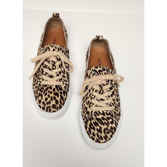 Lucky Brand Dansbey Cheetah Print Casual Sneakers Shoes Color Brown Size US 7.5M - Picture 11 of 15